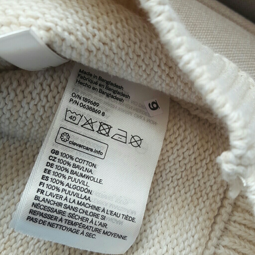 Pima cotton girl's knitted beige sweater - Picture 6 of 6
